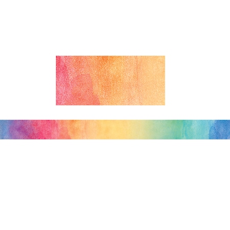 Teacher Created Resources Watercolor Straight Border Trim, 35 Feet/Pack, PK6 TCR8960